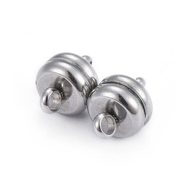 Tarnish Resistant 304 Stainless Steel Magnetic Clasps with Loops