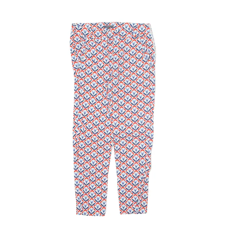 KOCCA Floral Print Trousers Cream Regular Skinny Womens W28 L25