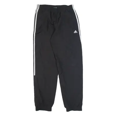 ADIDAS Mens Track Pants Black Nylon Tapered S W24 L30