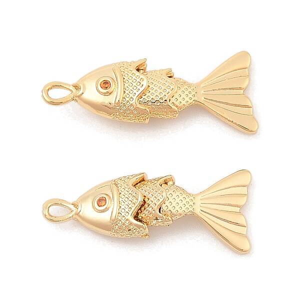 Brass Micro Pave Clear Cubic Zirconia Pendants