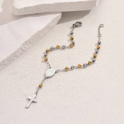 Stainless Steel Beaded Charm for Women Men
