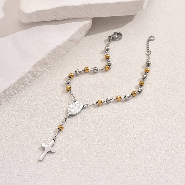 Stainless Steel Beaded Charm for Women Men