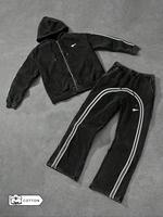 Two-piece Set Men's Zip Up Hoodie & Sweatpants, Regular Fit Casual Long Sleeve Hooded Sweatshirt & Jogger Pants for Spring & ...