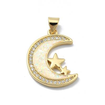 Brass Micro Pave Clear Cubic Zirconia Pendants