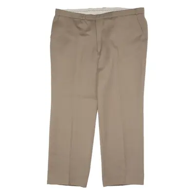 CREATION MANOR Mens Trousers Beige Regular Wide-Leg 90s W42 L30