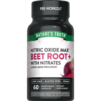 Nitric Oxide Max with Beet Root | Powerful Nitric Oxide Precursor Fuel Up Blend | 60 Capsules | for Men and Women