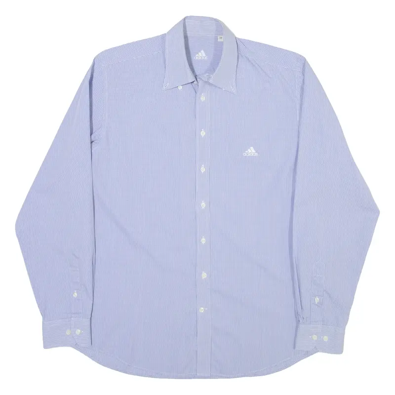 ADIDAS Mens Shirt Blue Gingham Long Sleeve M