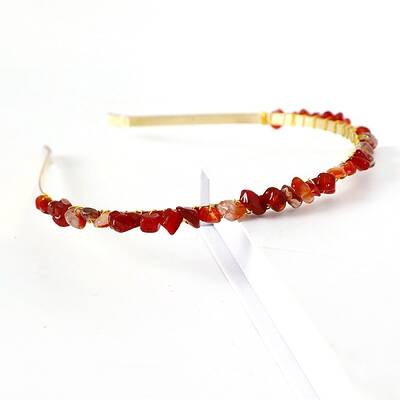 Natural Carnelian Hair Bands