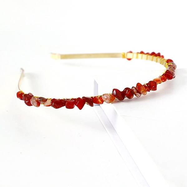 Natural Carnelian Hair Bands