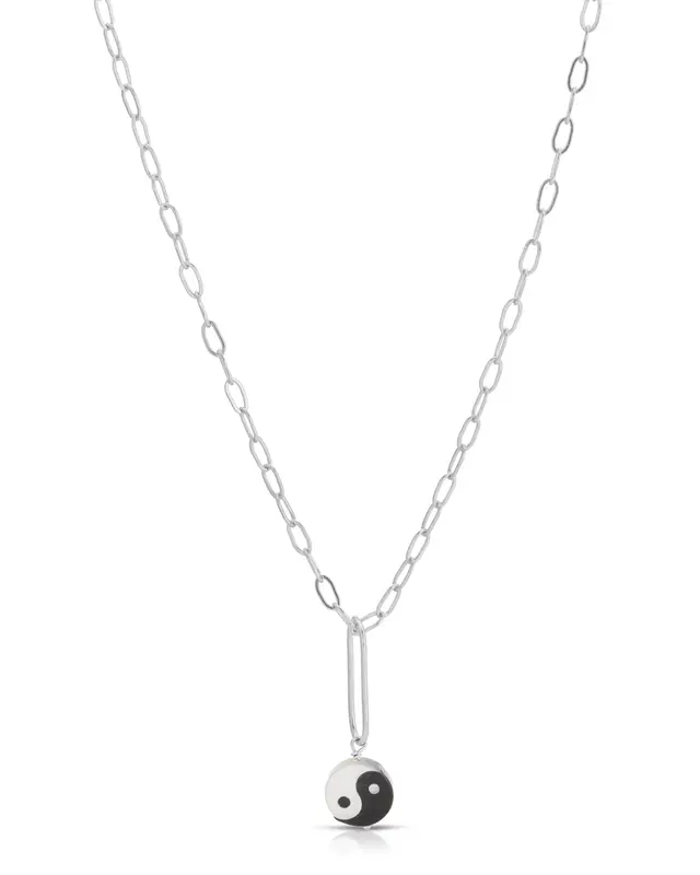 Yin Yang Necklace | Metal Color: Silver