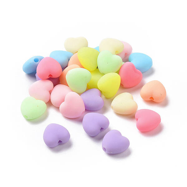 Rubberized Style Acrylic Beads