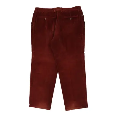 Barbour Cord Trousers - 38W 32L Burgundy Cotton