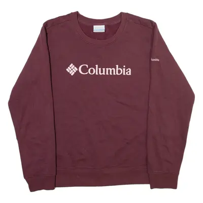 COLUMBIA Womens Sweatshirt Maroon M