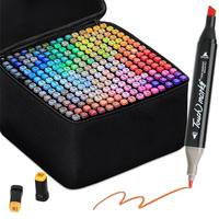 Alcohol Markers Set, 1 Set Dual Tips Fine & Chisel Art Markers for Drawing, Permanent Sketch Markers for Coloring, Illustrati...