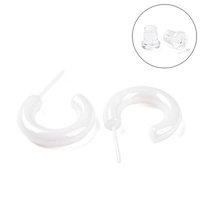 Hypoallergenic Bioceramics Zirconia Ceramic Ring Stud Earrings