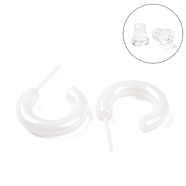 Hypoallergenic Bioceramics Zirconia Ceramic Ring Stud Earrings