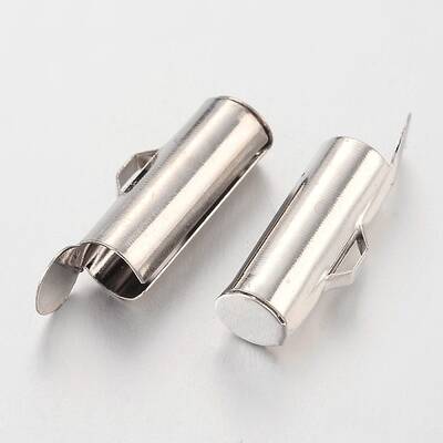 Brass Slide On End Clasp Tubes