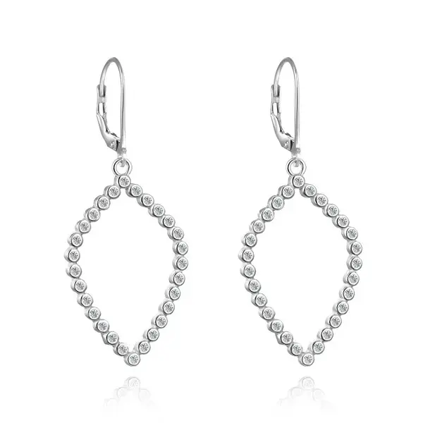 Agato Sparkling Silver Earrings with Zirconia AGUC3505