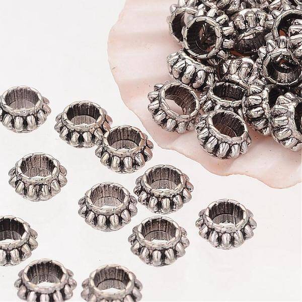 Rondelle Tibetan Silver Spacer Beads