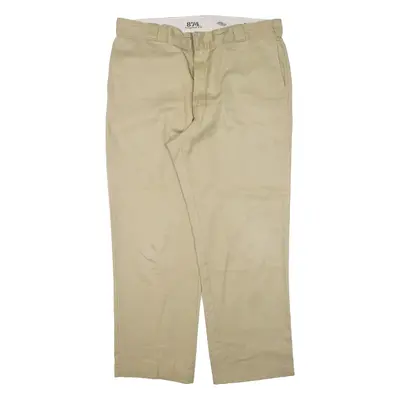 DICKIES 874 Workwear Mens Trousers Beige Regular Straight W37 L28