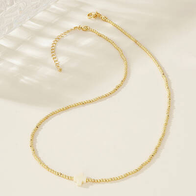 Real 18K Gold Plated 2mm Round Brass Beaded Necklaces