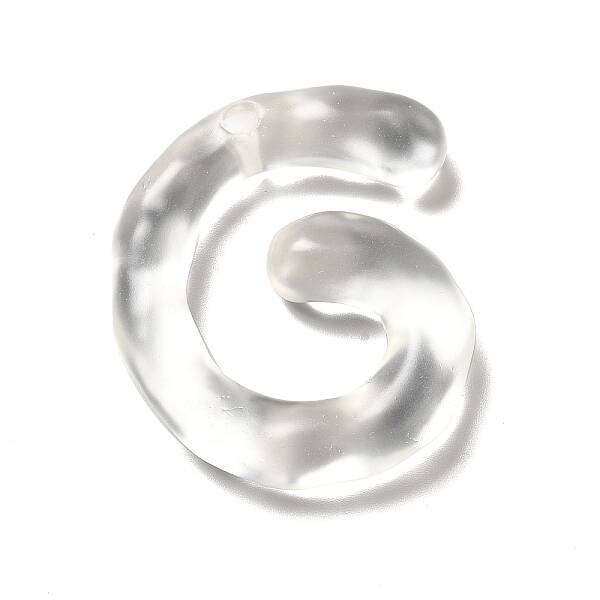 Transparent Resin Alphabet Pendants