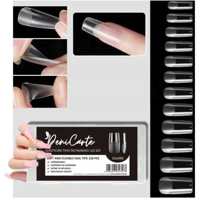 Deni Carte Tips Flexible Square - transparent, square, 120 pt.