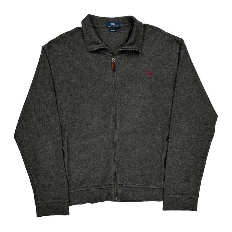 Ralph Lauren Zip Up - XL Grey Cotton Blend