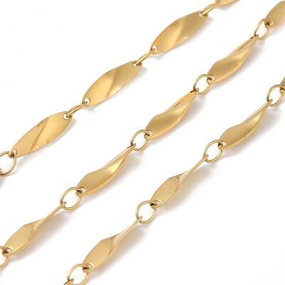 Ion Plating(IP) 304 Stainless Steel Twist Oval Link Chains