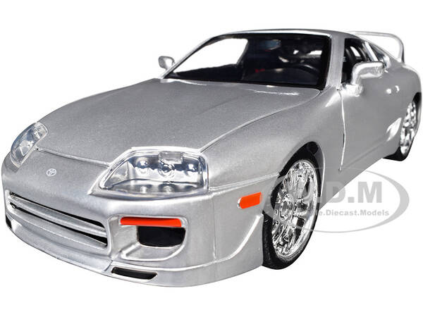 1995 Toyota Supra Silver Metallic JDM Tuners Series 1/24 Diecast Model Car by Jada