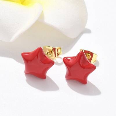 Brass Stud Earrings