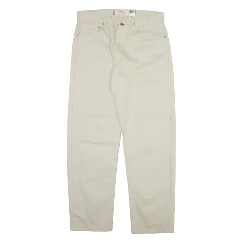 LEVI'S 550 Mens Trousers Beige Relaxed Straight W34 L32