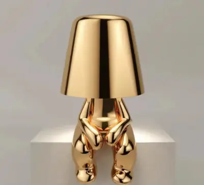 Thinker Small Gold Statue Desk Lamp USB Charging Decorative Table Lamp Touch Atmosphere | format: 805Gold