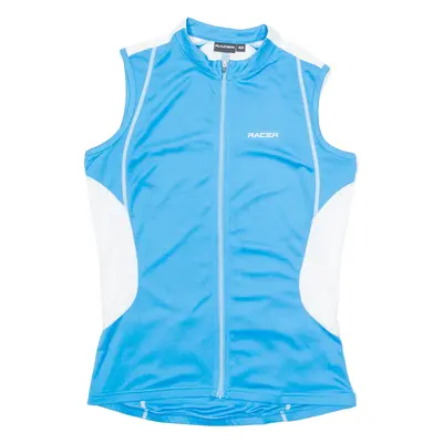RACER Cycling Mens Jersey Blue Sleeveless High Neck M