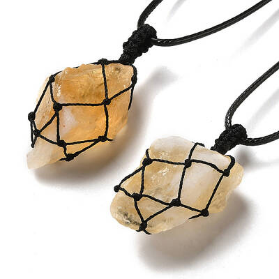 Irregular Nuggets Natural Citrine Pendant Necklace