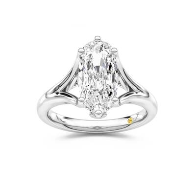 Rosie Elongated Cushion Lab Grown Diamond Engagement Ring | 18K White Gold 3 1/2 CT. TW.