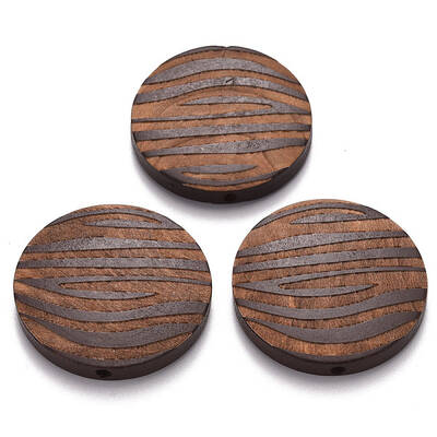 Painted Natural Wood Beads