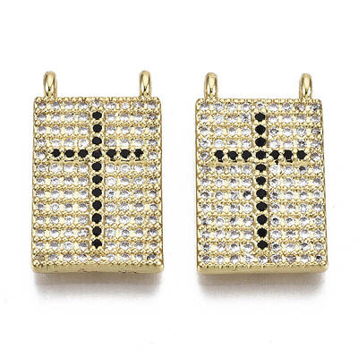 Brass Micro Pave Cubic Zirconia Pendants