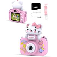 Camera for Girls and Boys, 1080P 8X Digital Zoom Camera for    6 7 8, 48MP  Cameras Christmas Birthday  with  Cover & 16GB TF...