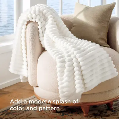 ăDeal DiscoveryăBedsure Patio Furniture Decor Throw Blanket ,Ultra-Soft, Solid Color, Lightweight, Classic Stripe Patter...