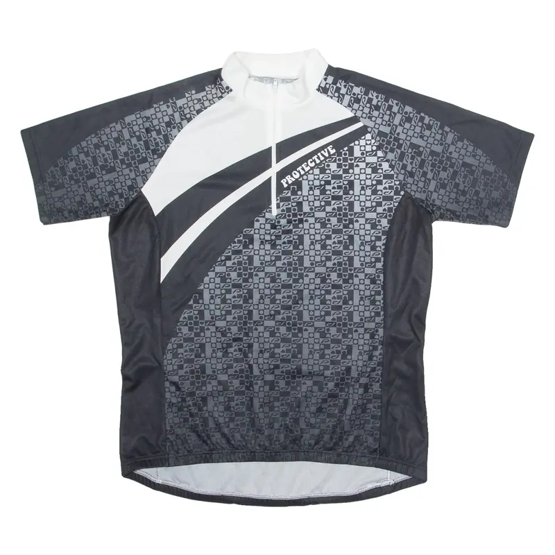 PROTECTIVE Cycling Mens Jersey Black 1/4 Zip M