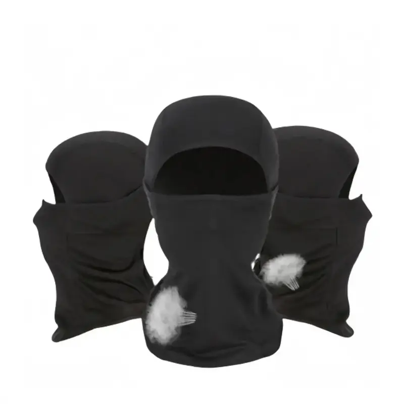 3PCS Multifunctional Balaclava Face Mask for Women Men - UV Protection, Tactical Cycling Mask Black