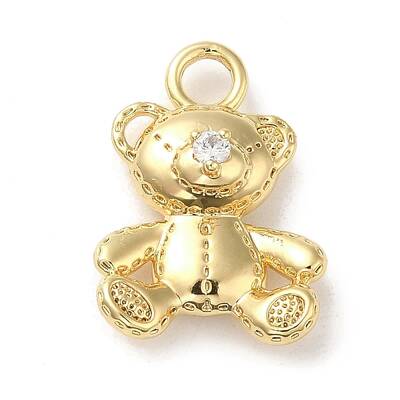 Brass Micro Pave Cubic Zirconia Pendants