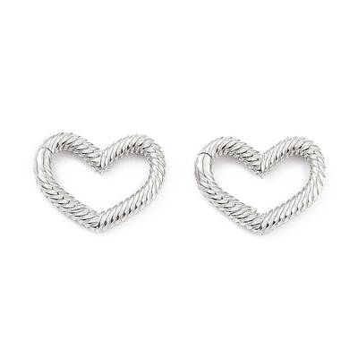 Anti-Tarnish Rhodium Plated 925 Sterling Silver Spring Gate Rings