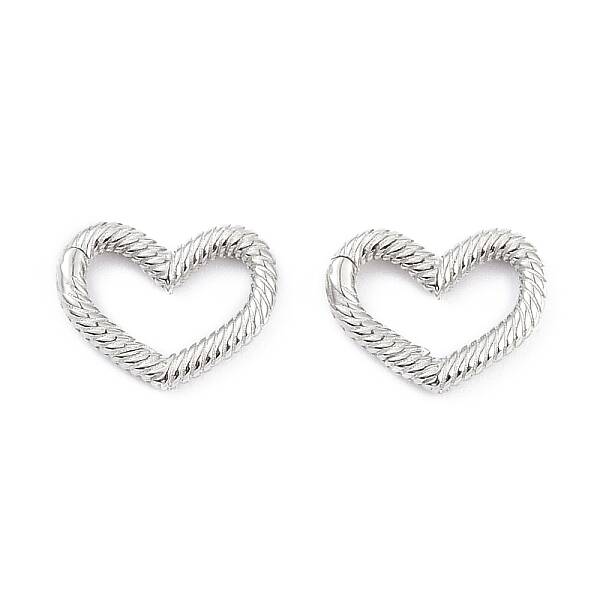 Anti-Tarnish Rhodium Plated 925 Sterling Silver Spring Gate Rings