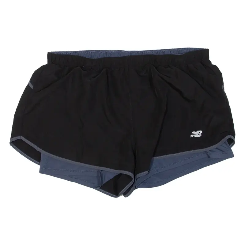 NEW BALANCE Womens Sports Shorts Black Slim M W30