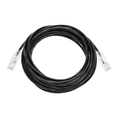 34622 Monoprice Cat6 Component Level Ethernet Cable SlimRun Pure Bare Copper UTP 28AWG 550MHz Snagless RJ45 25ft Black