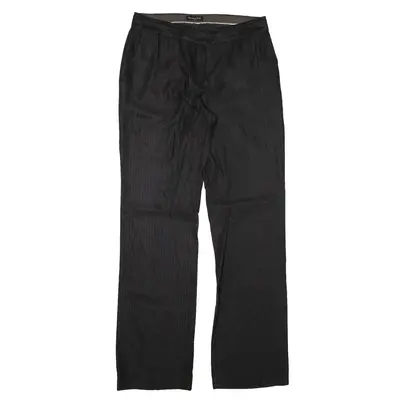 MASSIMO DUTTI Trousers Black Regular Straight Viscose Womens W30 L32