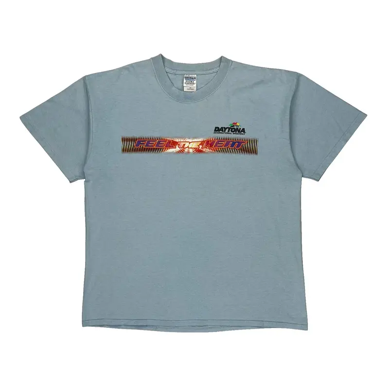 Daytona International Speedway Gildan Graphic T-Shirt - XL Blue Cotton
