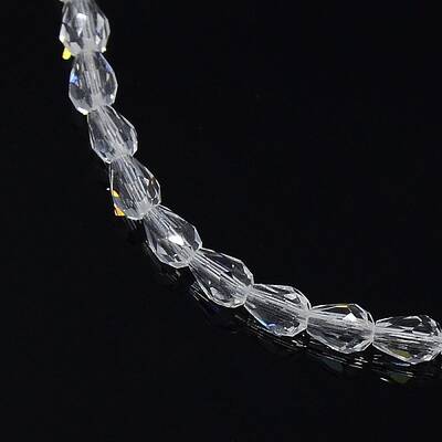 Teardrop Crystal Glass Beads Strands